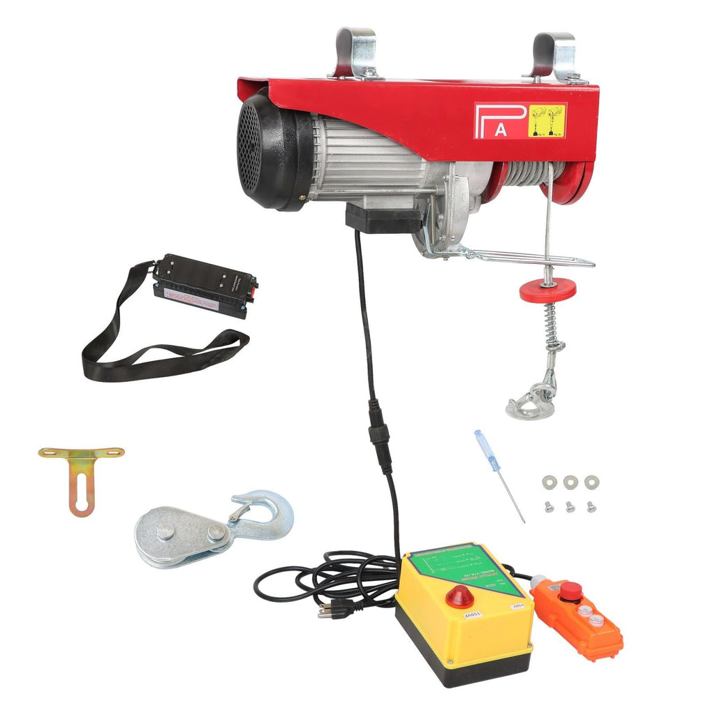 1600W 110V 2200lbs Electric Hoist 328ft Wireless & 14ft Wired Remote Control