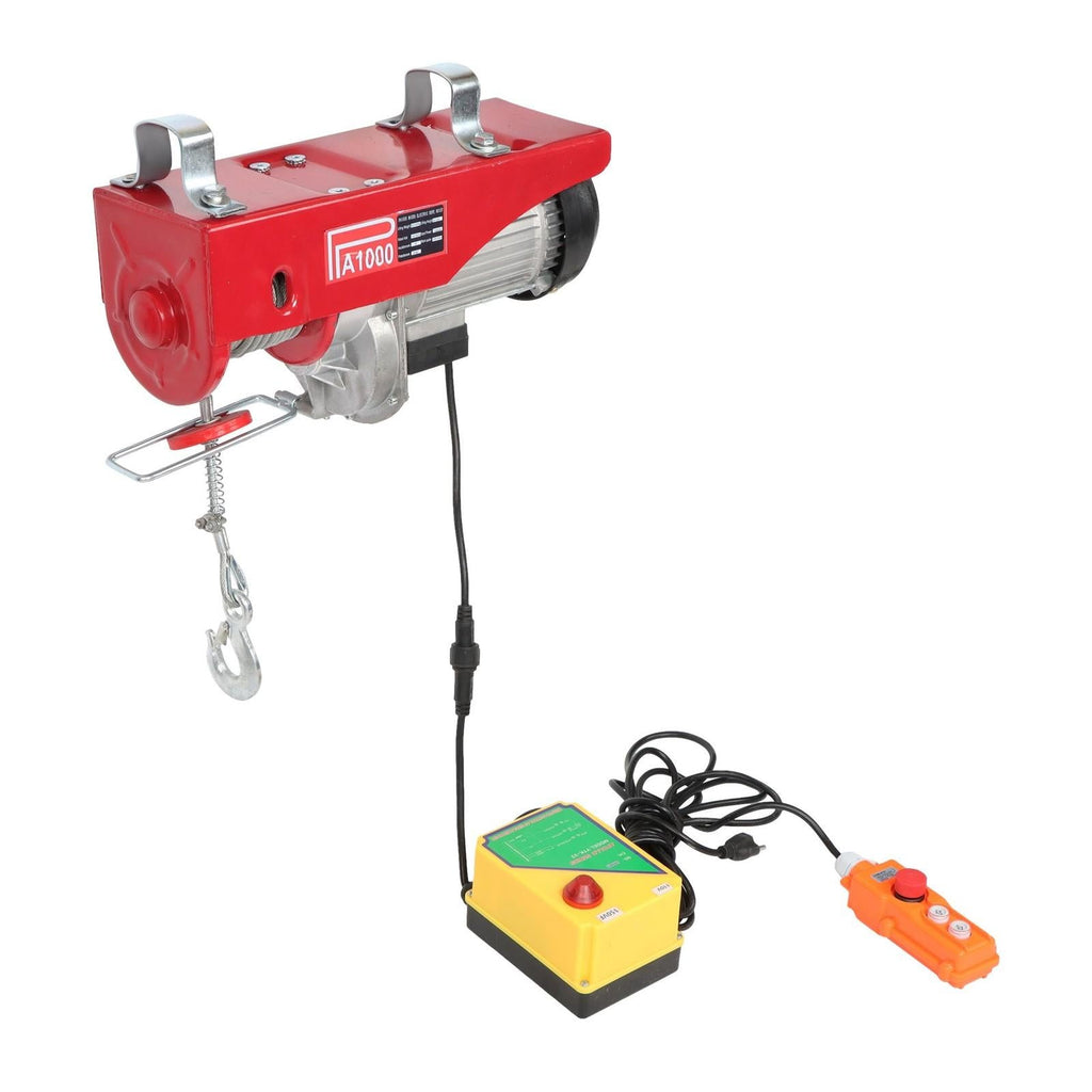 1600W 110V 2200lbs Electric Hoist 328ft Wireless & 14ft Wired Remote Control
