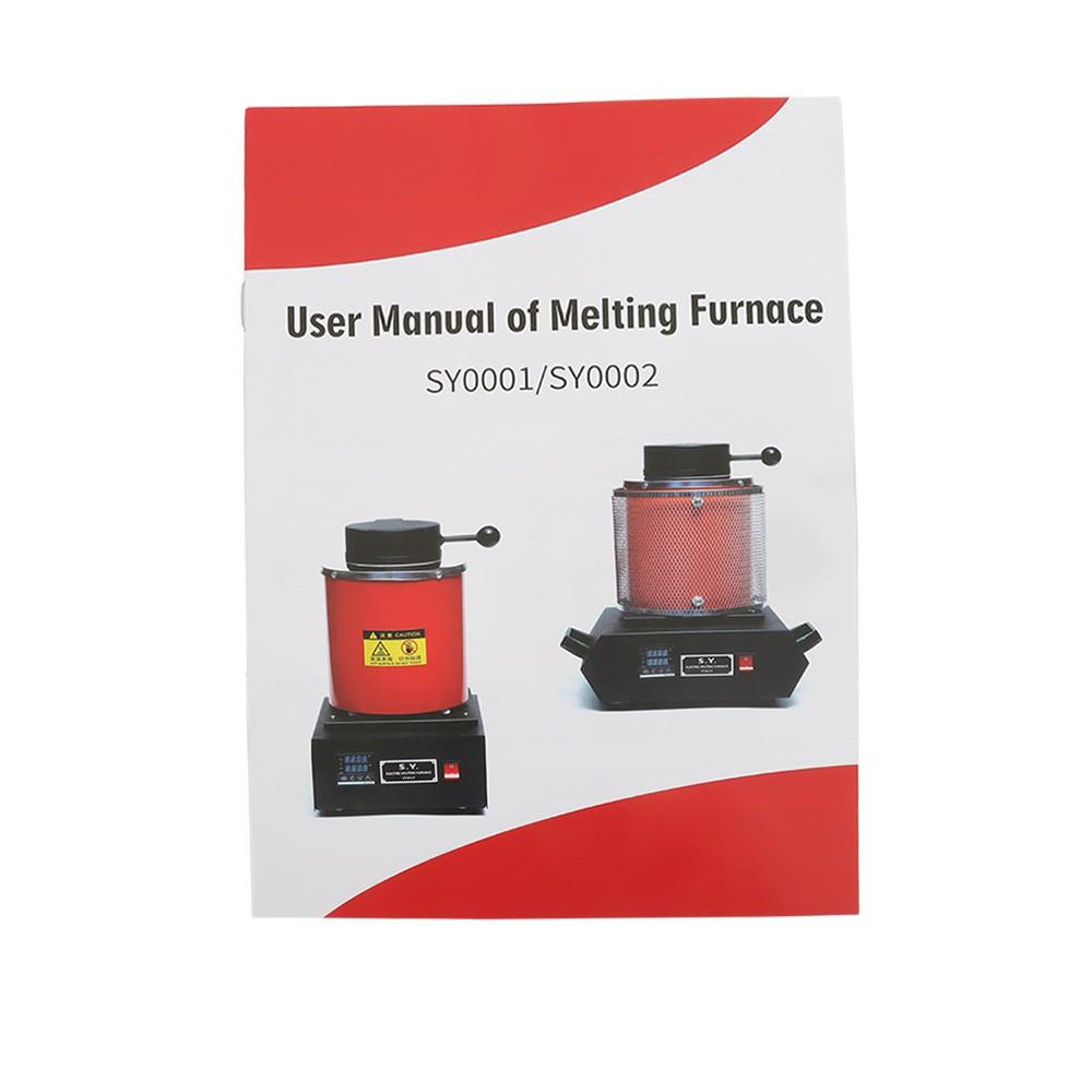 3KG Melting Furnace 1400W 110V Fit For Gold Silver Refining Casting Furnace