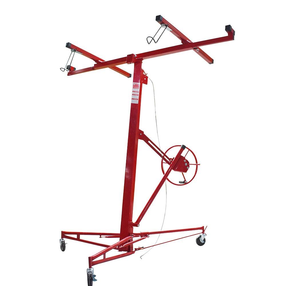 16 FT Drywall Lift Plasterboard Panel Rolling Lifter Lockable 150 Lbs