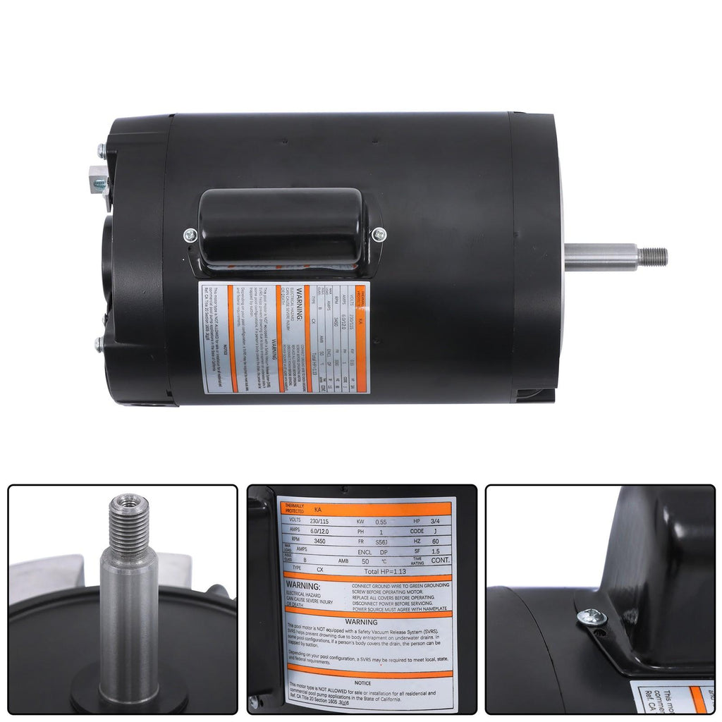 Swimming Pool Cleaner Motor Water Pump 3/4 HP Replaces Single Speed Pump B127