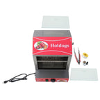 2-Tier Hot Dog Hut Steamer with Precise Temp Control & Bun Warmer 27L