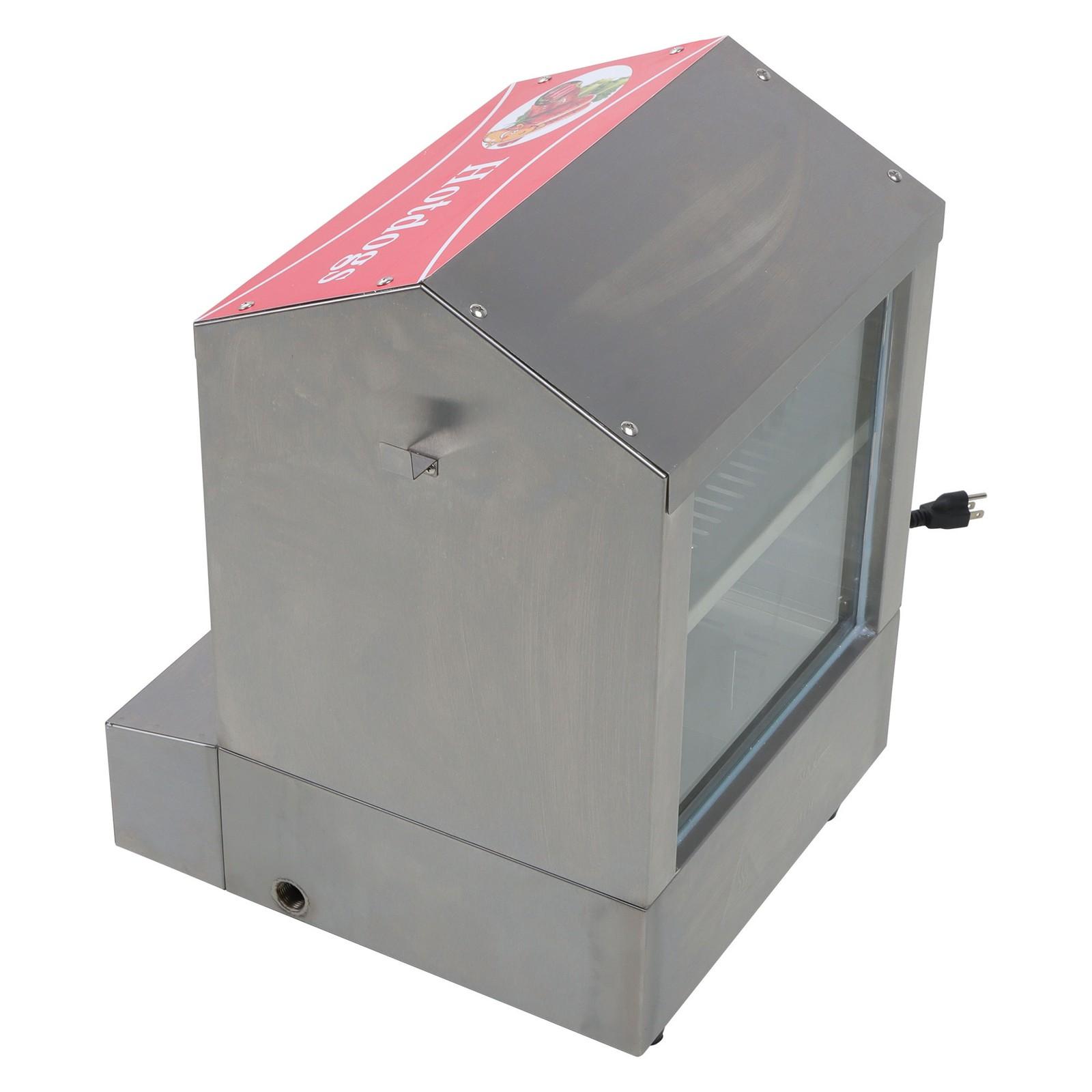 2-Tier Hot Dog Hut Steamer with Precise Temp Control & Bun Warmer 27L