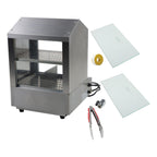 2-Tier Hot Dog Hut Steamer with Precise Temp Control & Bun Warmer 27L