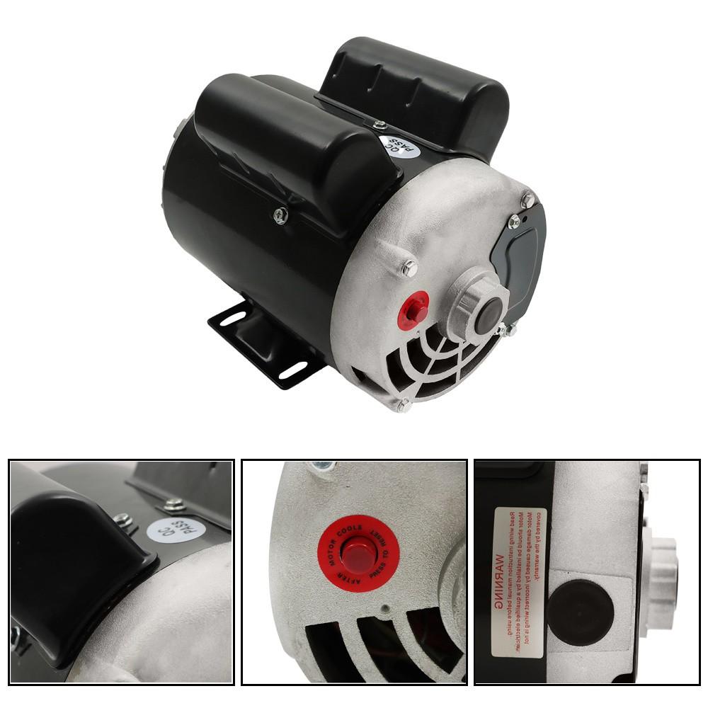 5 HP SPL 1 Phase 3450RPM Electric Air Compressor Duty Motor 56HZ  7/8" Shaft New