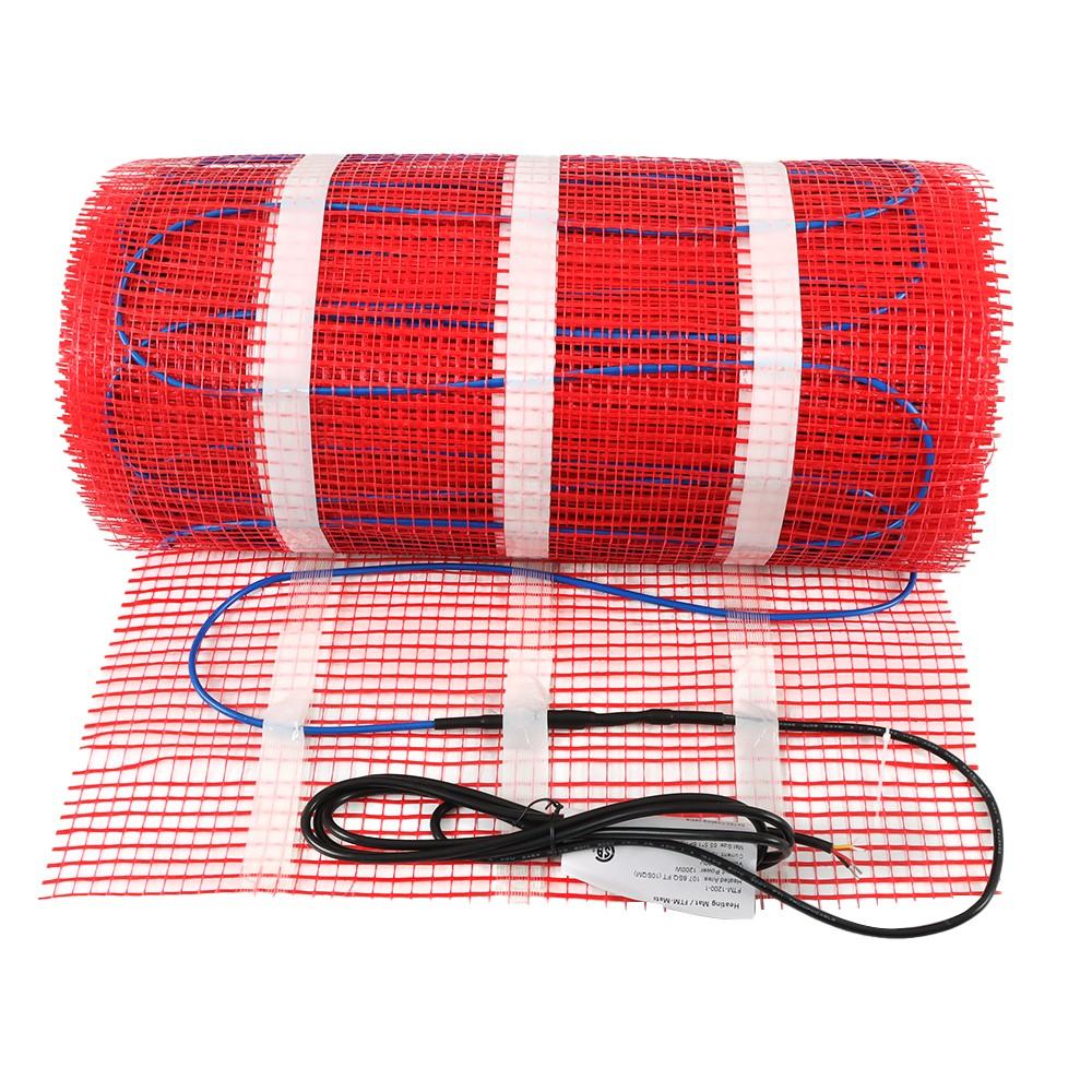 100 Sqft Floor Heating Mat Kit Electric Radiant Floor Heating System 120V