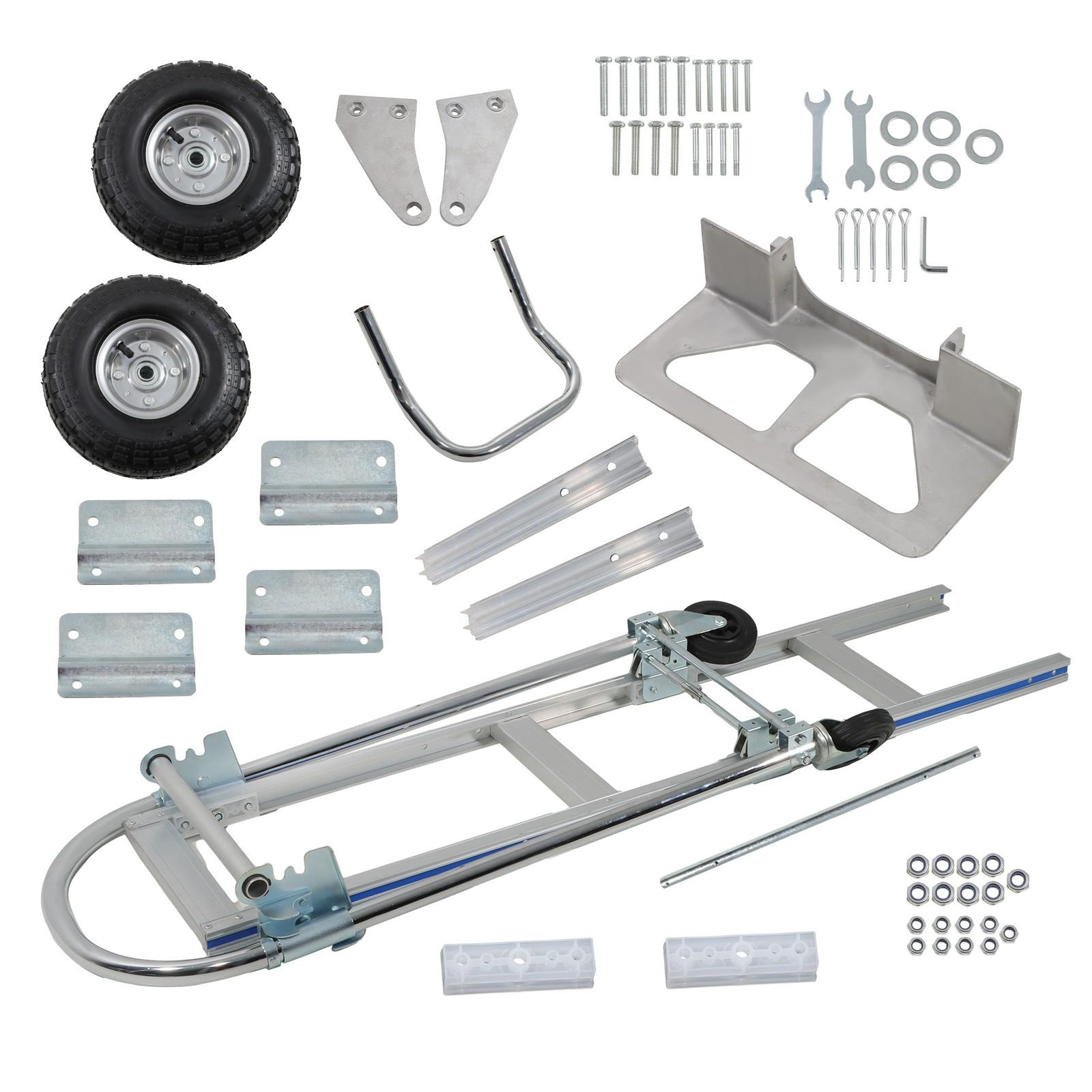 2 In 1 Folding Trolley 1000Lb Aluminum Hand Truck Convertible Folding Dolly Cart