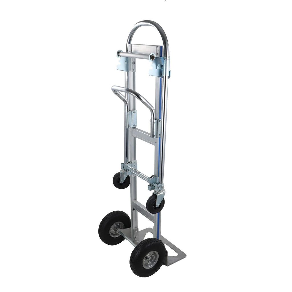 2 In 1 Folding Trolley 1000Lb Aluminum Hand Truck Convertible Folding Dolly Cart