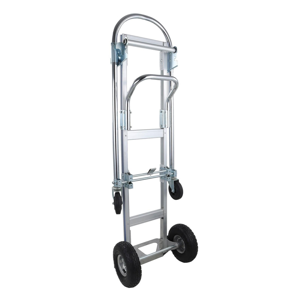 2 In 1 Folding Trolley 1000Lb Aluminum Hand Truck Convertible Folding Dolly Cart