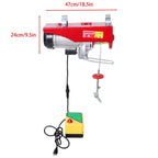 2200lbs Wireless Remote Control 328ft/100m PA1000 Mini Electric Hoist 1600W 110V