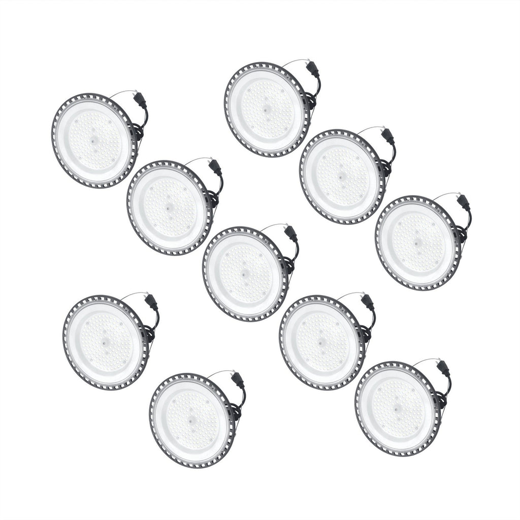 10 Pcs 100W UFO High Bay Light LED Industrial Commercial Shop Light Fixtures