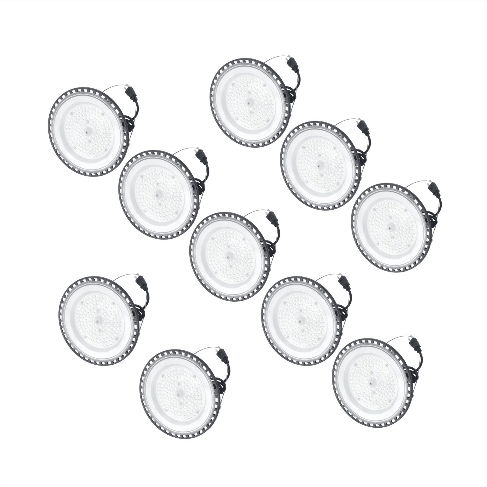 10 Pcs 100W UFO High Bay Light LED Industrial Commercial Shop Light Fixtures