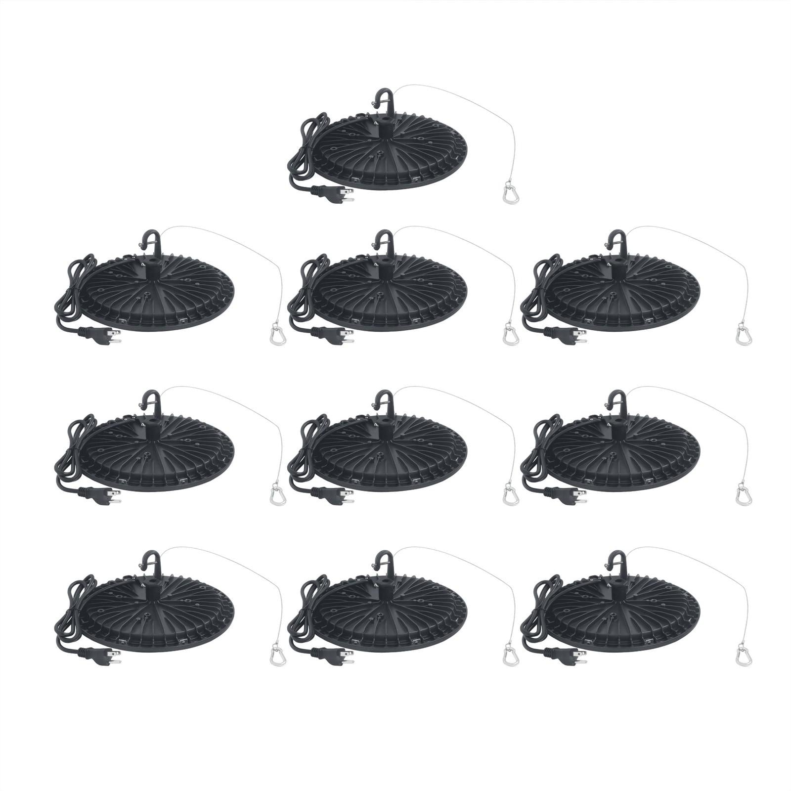 10 Pcs 100W UFO High Bay Light LED Industrial Commercial Shop Light Fixtures