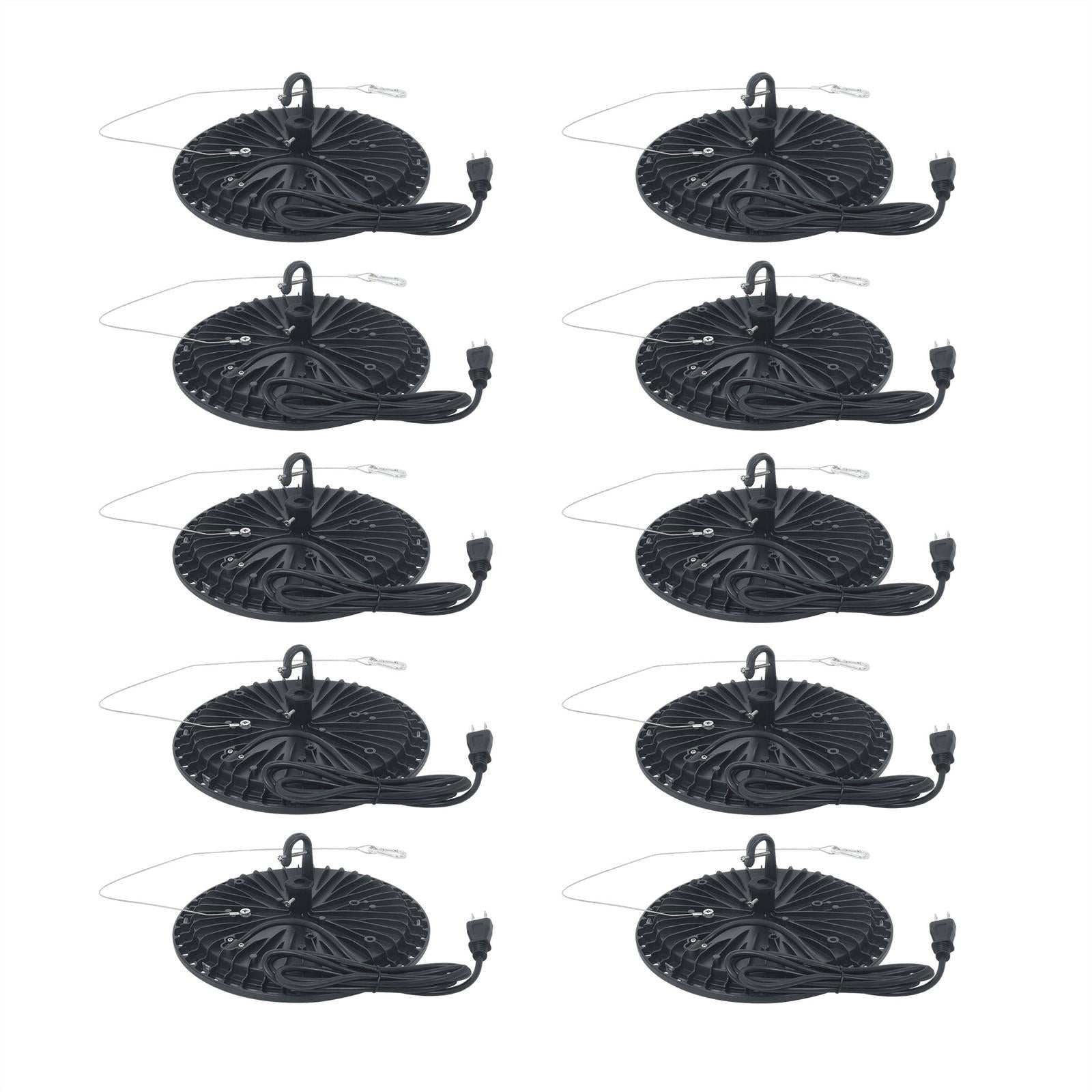 10 Pcs 100W UFO High Bay Light LED Industrial Commercial Shop Light Fixtures