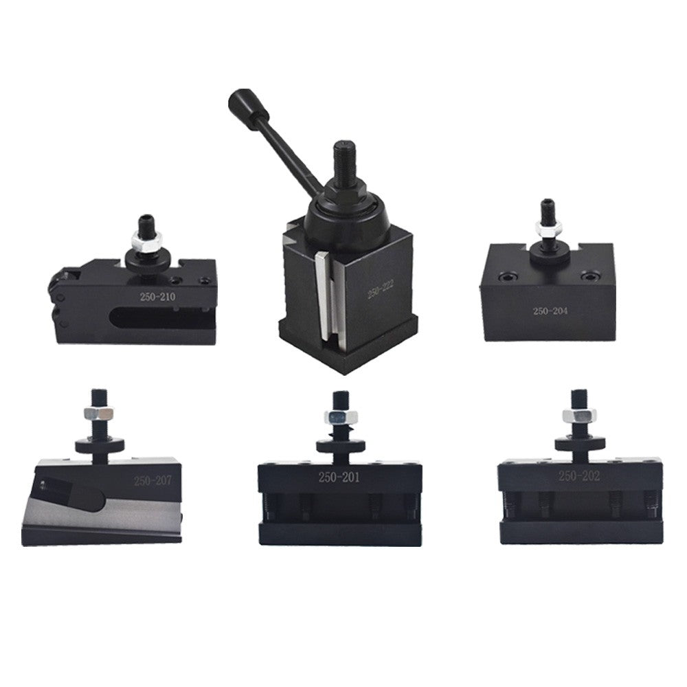 6 Pieces BXA 250-222 Wedge Type Tool Post Holder Set For Swing Dia 10-15"