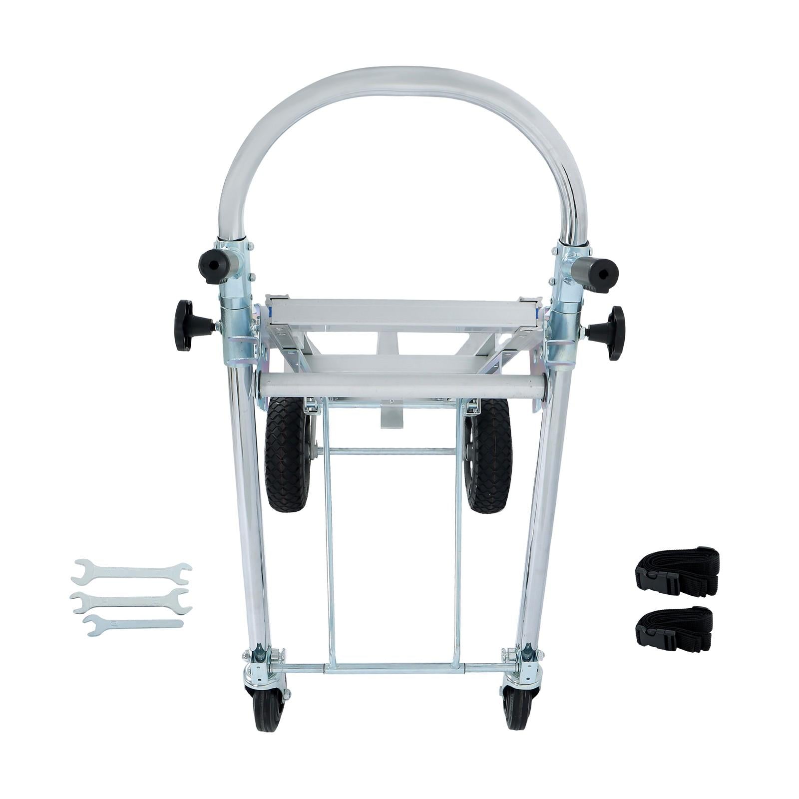 Folding Dolly Cart 1000lbs Capacity Aluminum Hand Truck Folding Trolley 4in1