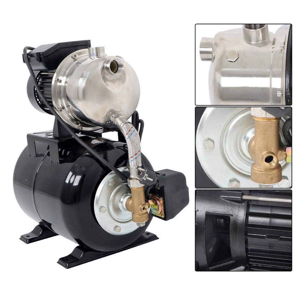 1320GPH Shallow Well Pump Stainless Steel Pump With Pressure Tank 1.6HP 115V