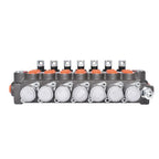 7 Spool Hydraulic Monoblock Double Acting Control Valve11 GPM, SAE Ports New