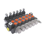 3600 PSI Hydraulic Control Valve Double Acting 6 Spool 13 GPM SAE Ports New