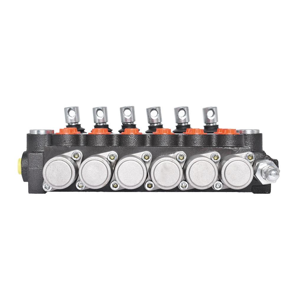 3600 PSI Hydraulic Control Valve Double Acting 6 Spool 13 GPM SAE Ports New