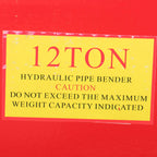 12T Pipe Bender Manual Hydraulic Piping Bending Exhaust Tube W/ 6 Dies (1/2"-2")