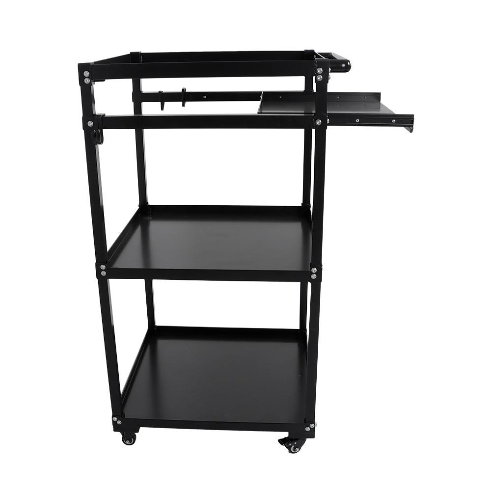 Mobile Working Platform Aluminum Office Desk Hand Cart With Keyboard Tray