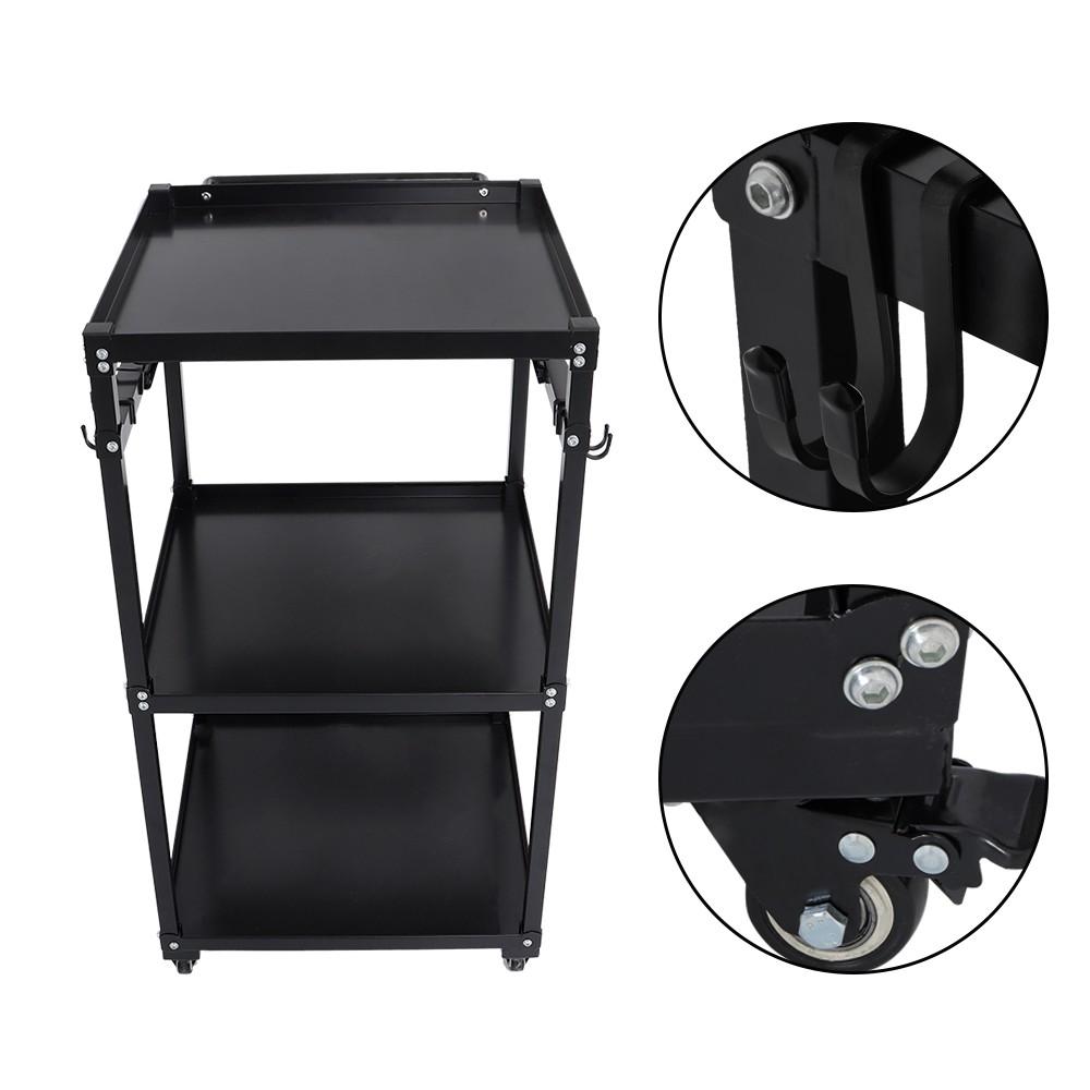 Mobile Working Platform Aluminum Office Desk Hand Cart With Keyboard Tray