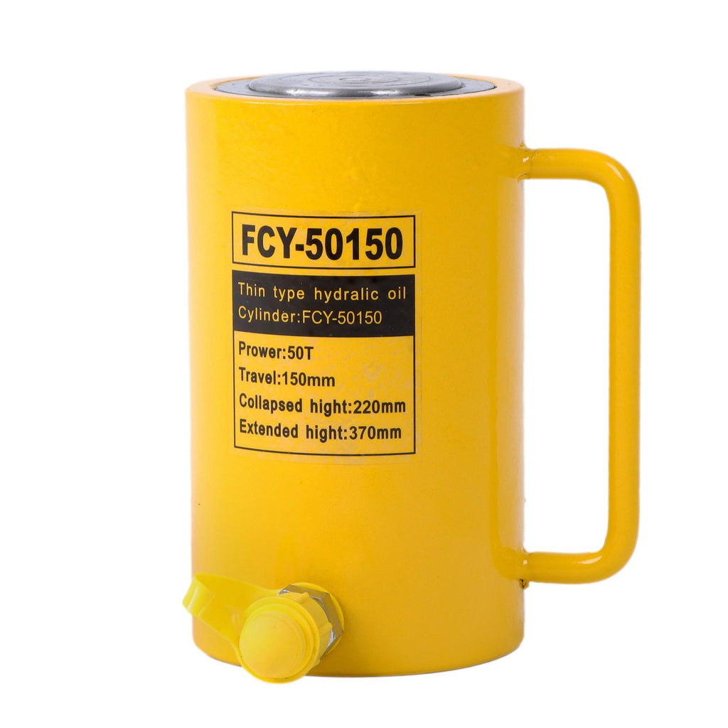 50 Ton 6 Inch 150 mm Stroke Single Acting Solid Hydraulic Ram Cylinder Jack