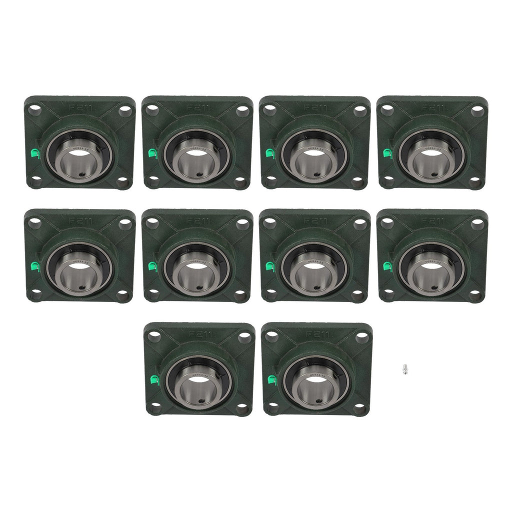 UCF201-8 Pillow Block Bearing 1/2" Bore Self-Aligning 4-Bolt Solid Base 10 Pcs