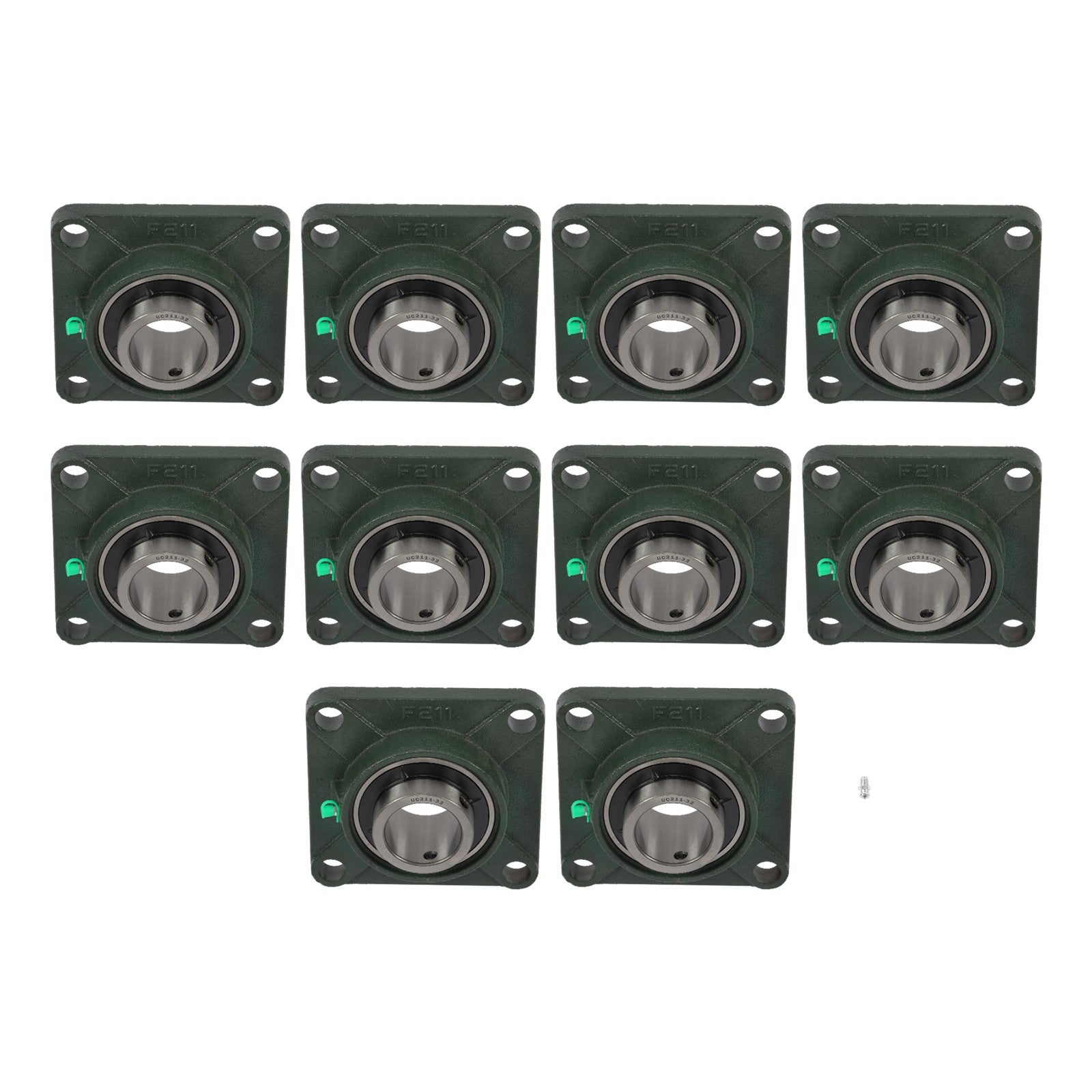 UCF201-8 Pillow Block Bearing 1/2" Bore Self-Aligning 4-Bolt Solid Base 10 Pcs