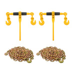Ratchet Chain Binder 3/8"-1/2" Load Binders 12000 lbs with G80 Chains 2PCS