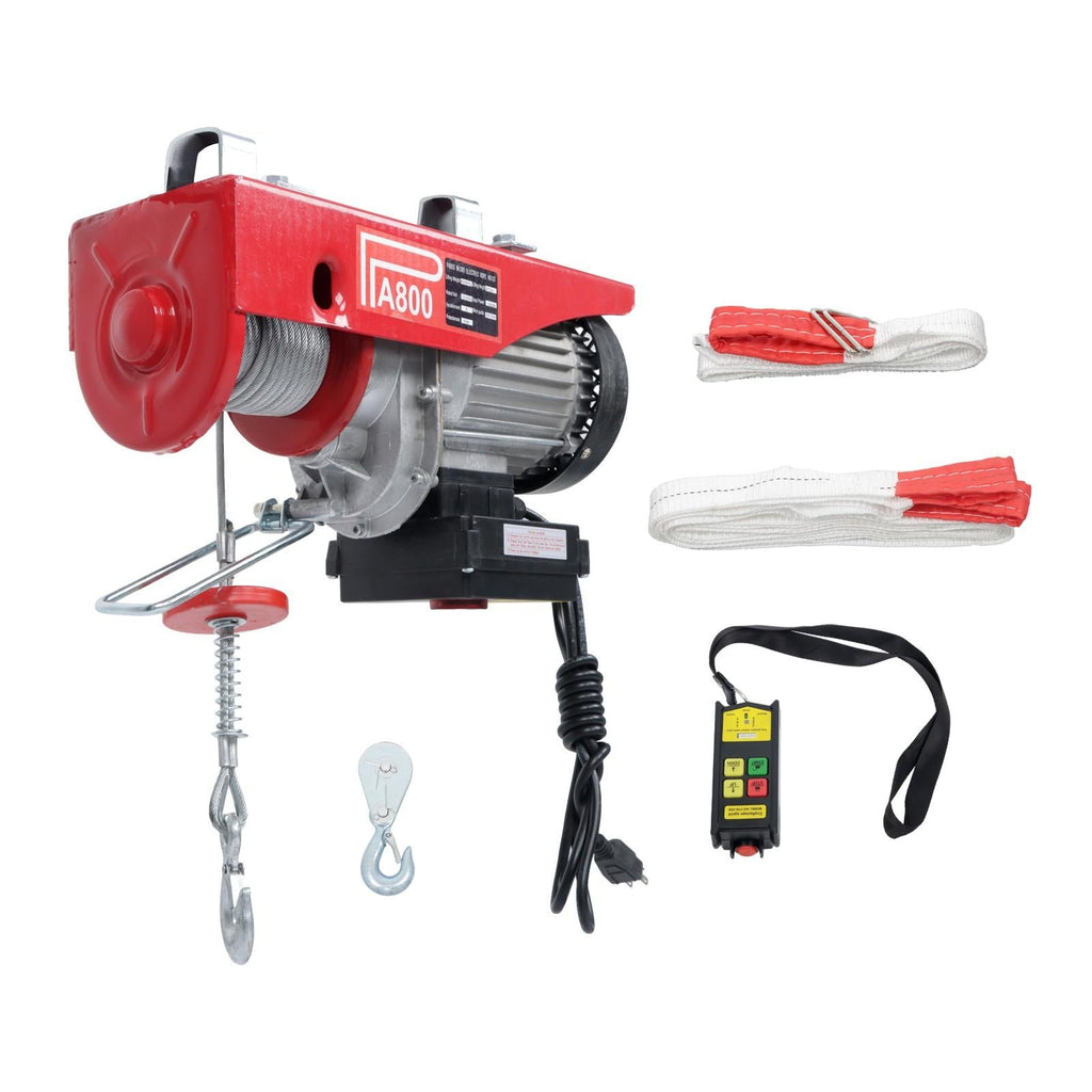 Mini Electric Hoist PA800 1760lbs 110V 1350W 328ft/100m Wireless Remote Control