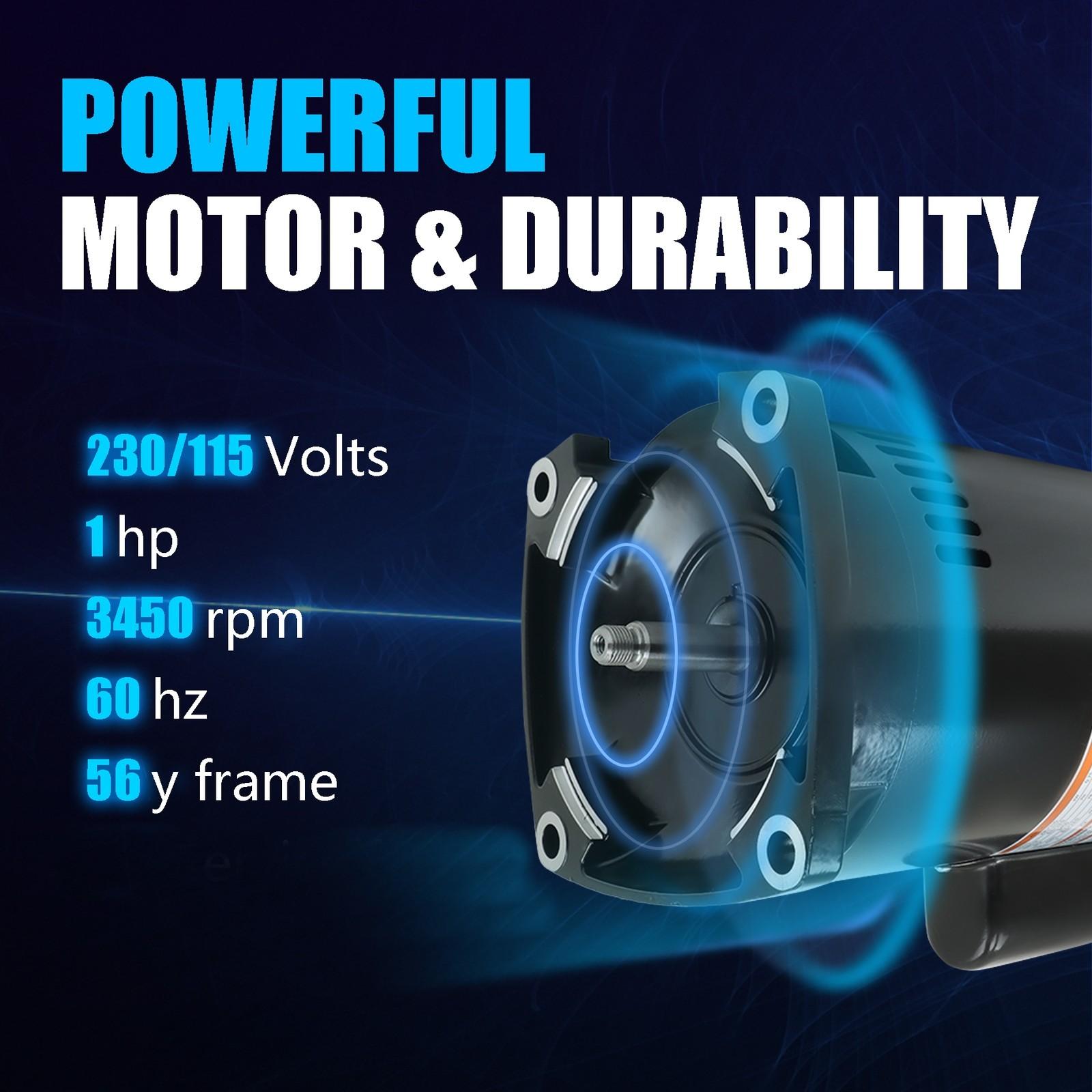Swimming Pool Pump Square Flange 1HP Pool Pump B2853V1 B2853 Pool Pump Motor