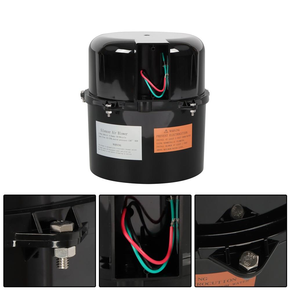Air Supply Silencer Pool Spa Hot Tub Blower 2HP 240V 6320241 For 2 Inch Plumbing