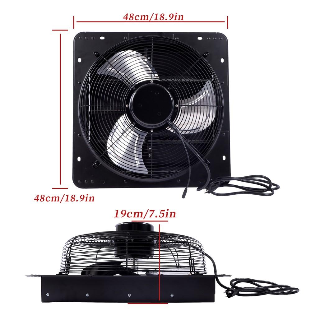 16 Inch Shutter Exhaust Fan W/ Speed Controller 2600 CFM High Speed Wall Mounted