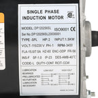 2HP SPL Compressor Duty Electric Motor 3450RPM 56 Frame 120/240V