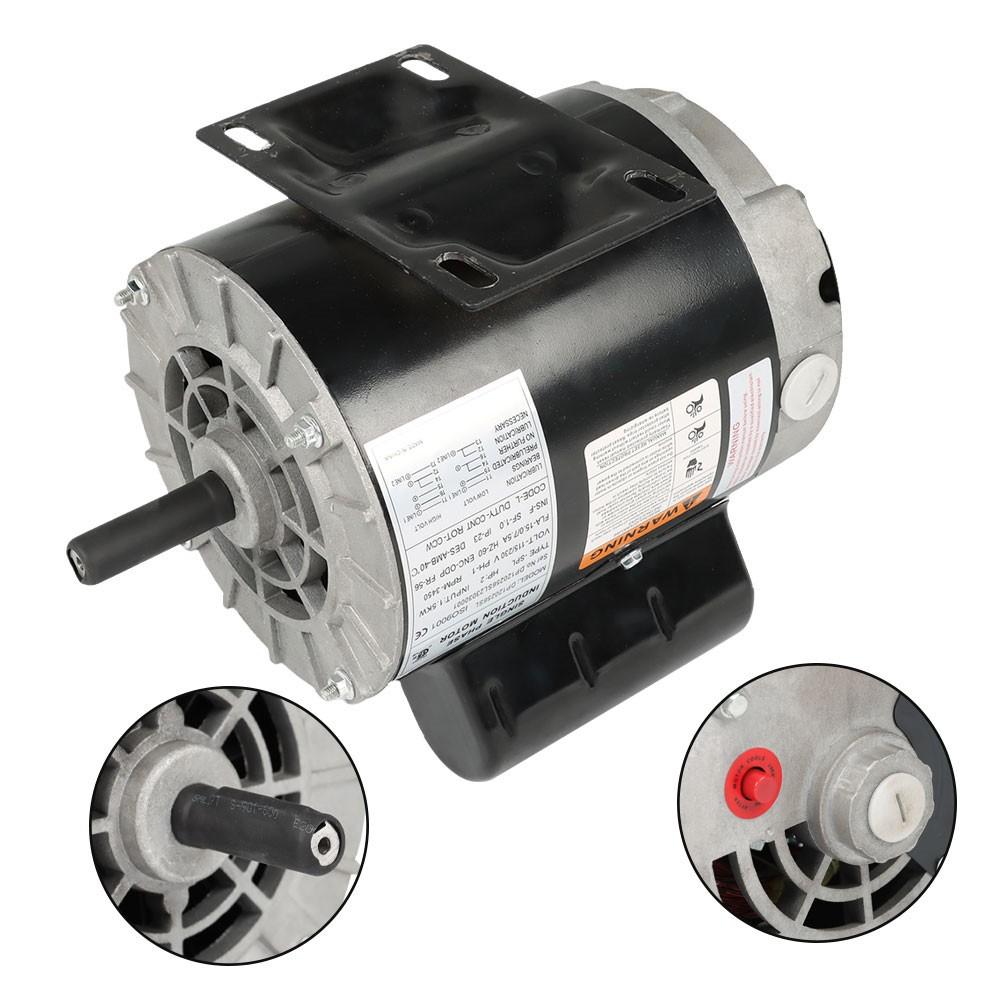 2HP SPL Compressor Duty Electric Motor 3450RPM 56 Frame 120/240V