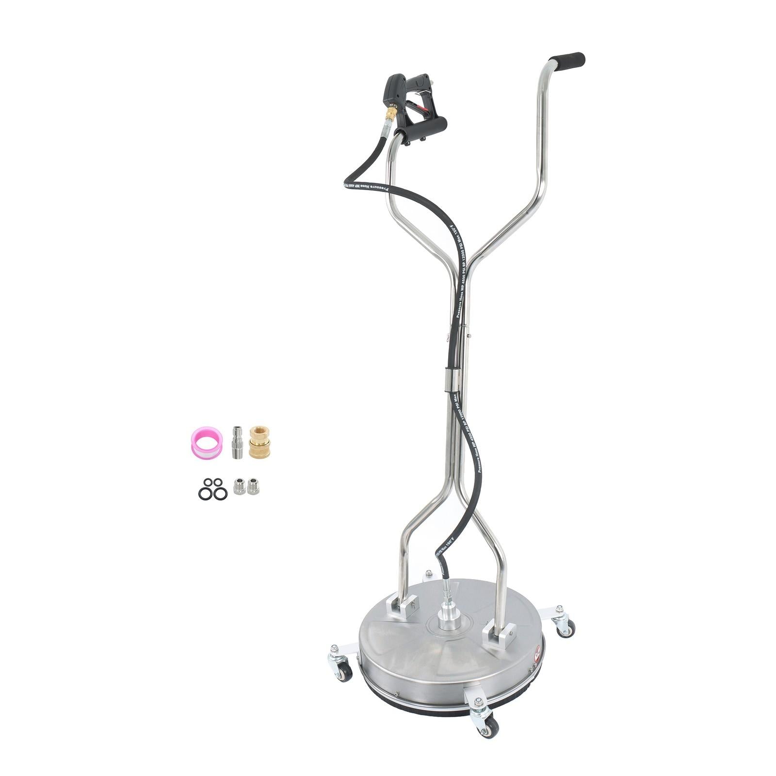 18" Pressure Washer Surface Cleaner Dual Handle 6000PSI for Patio, Deck Cleaning