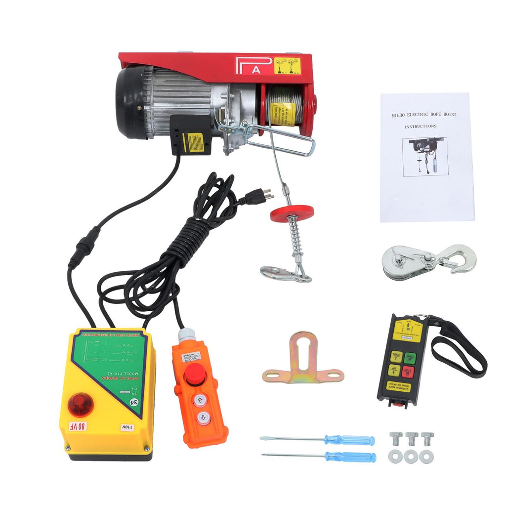 1320lbs Electric Hoist w/ Wireless & Wired Dual Control 40ft/20ft Lifting Height