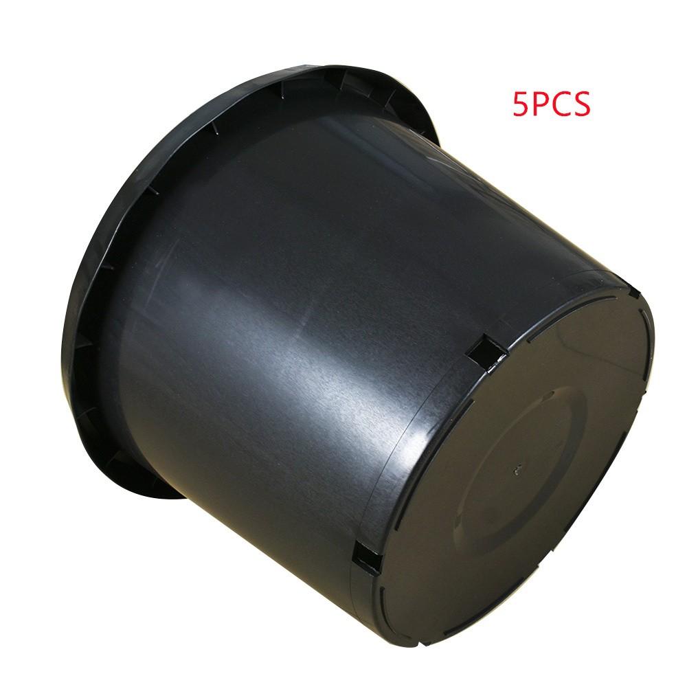 5 × 25 Gallon New Black Plant Flower Nursery Pot Root Plastic Nutrition Premium