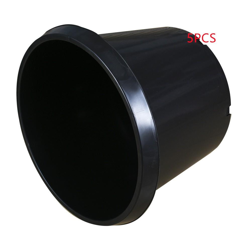5 × 25 Gallon New Black Plant Flower Nursery Pot Root Plastic Nutrition Premium