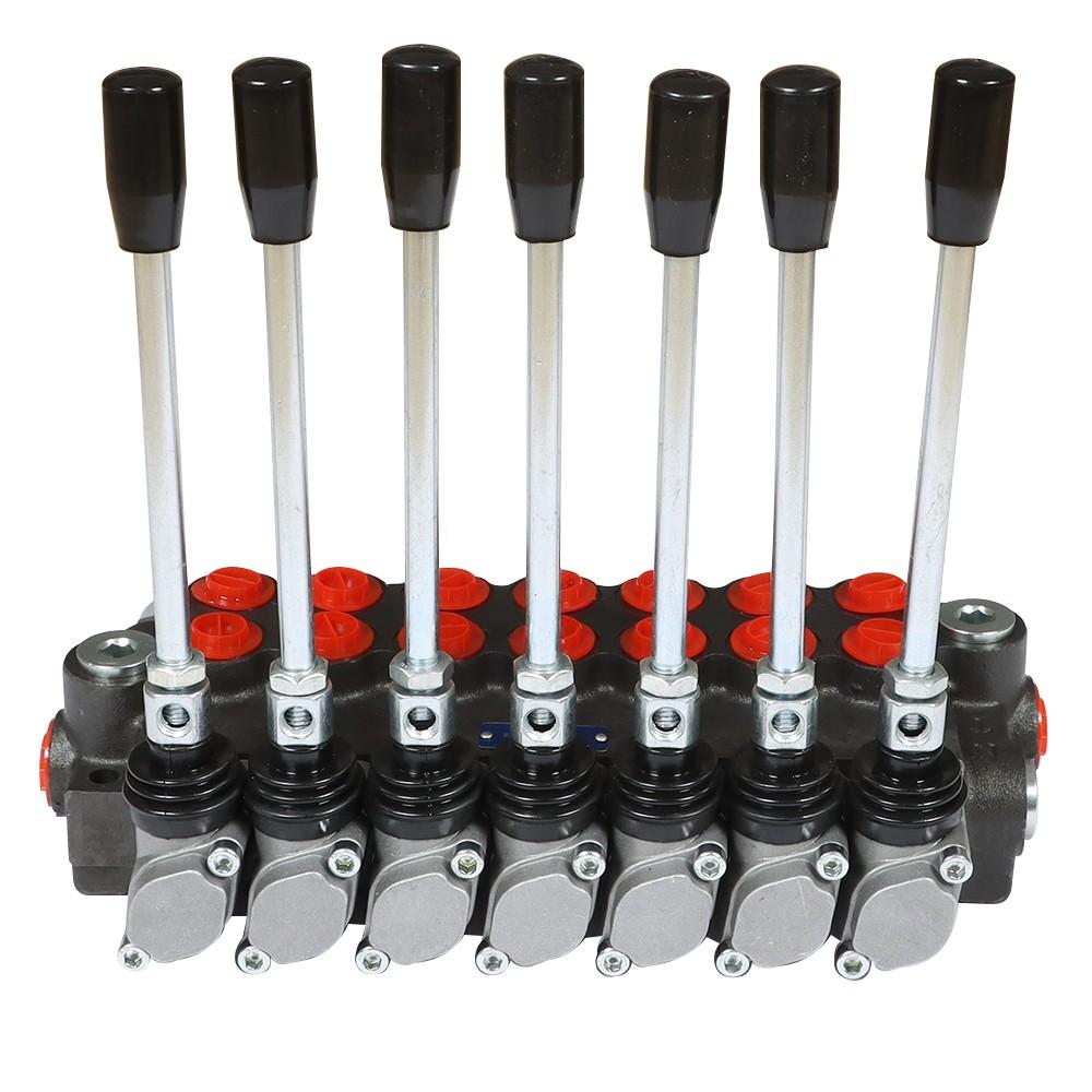 7 Spool 13GPM Hydraulic Directional Control Valve P40 Double Acting Cylinder