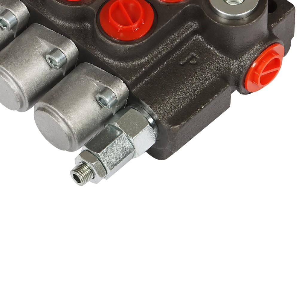 7 Spool 13GPM Hydraulic Directional Control Valve P40 Double Acting Cylinder