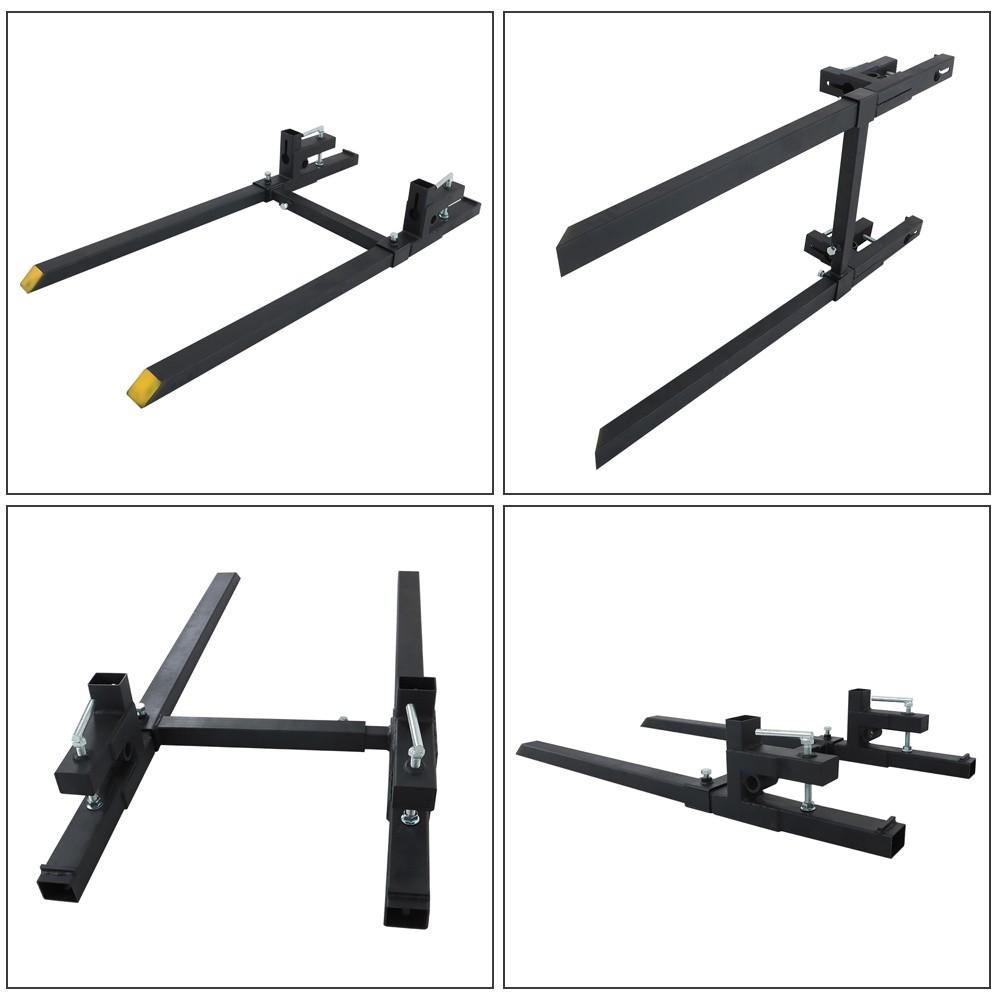 60 In Clamp on Pallet Forks 2000 LBS Heavy Duty Quick Attach Bucket Fork