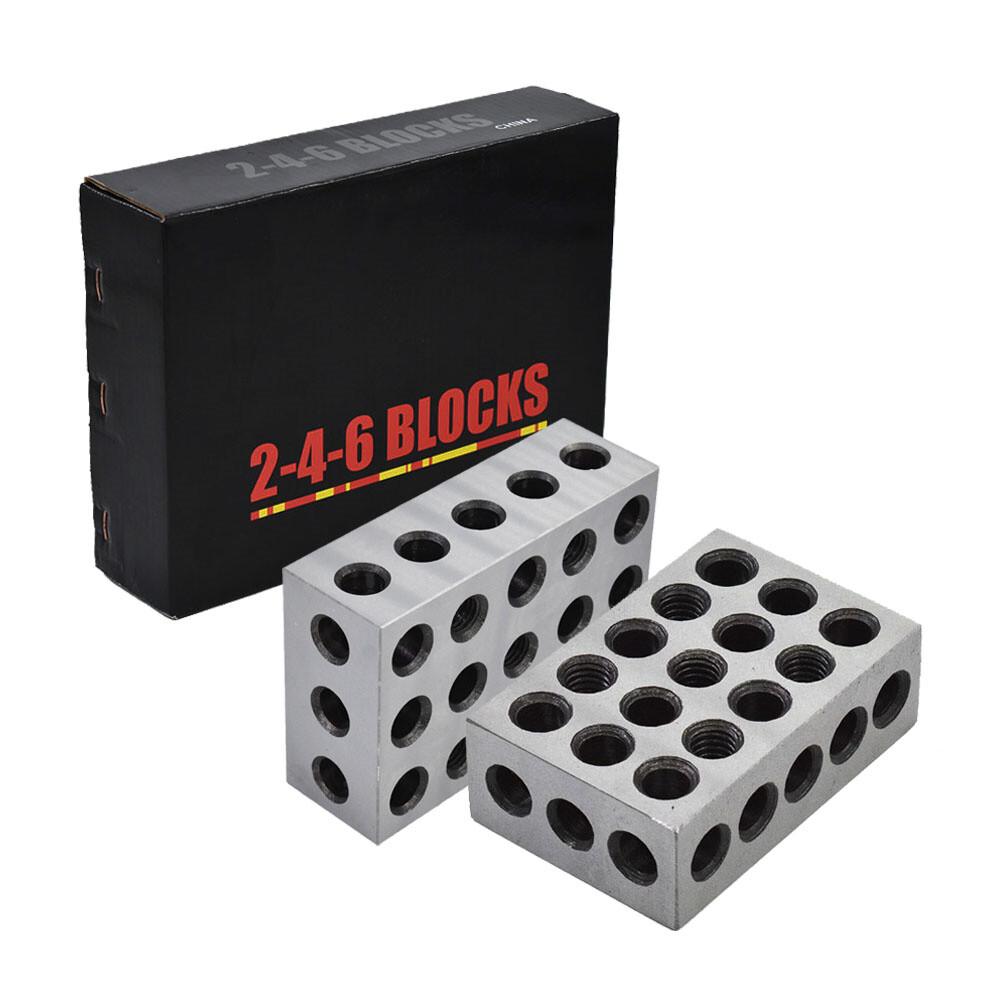 2 Pair 2-4-6 Blocks 23 Holes .0002" Machinist Precision 246 Jig 2 4 6