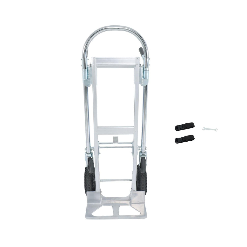 1000 Lbs Aluminum Hand Truck 2-in-1 Convertible Folding Dolly Cart Heavy Duty
