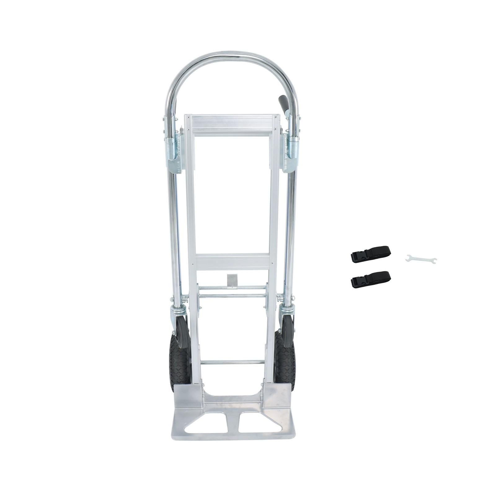 1000 Lbs Aluminum Hand Truck 2-in-1 Convertible Folding Dolly Cart Heavy Duty