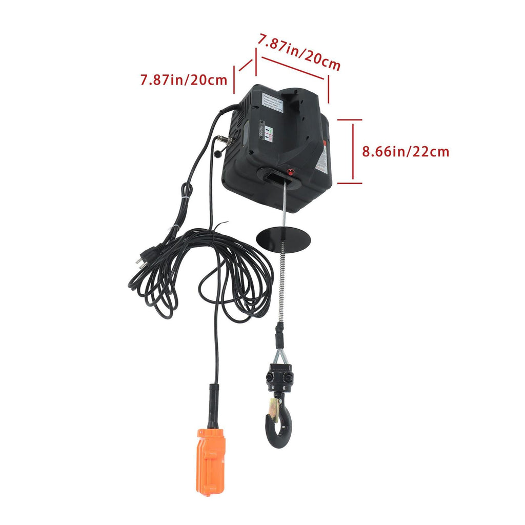 1100LB Electric Winch Wired & Wireless Remote Control 3in1 Electric Hoist Winch