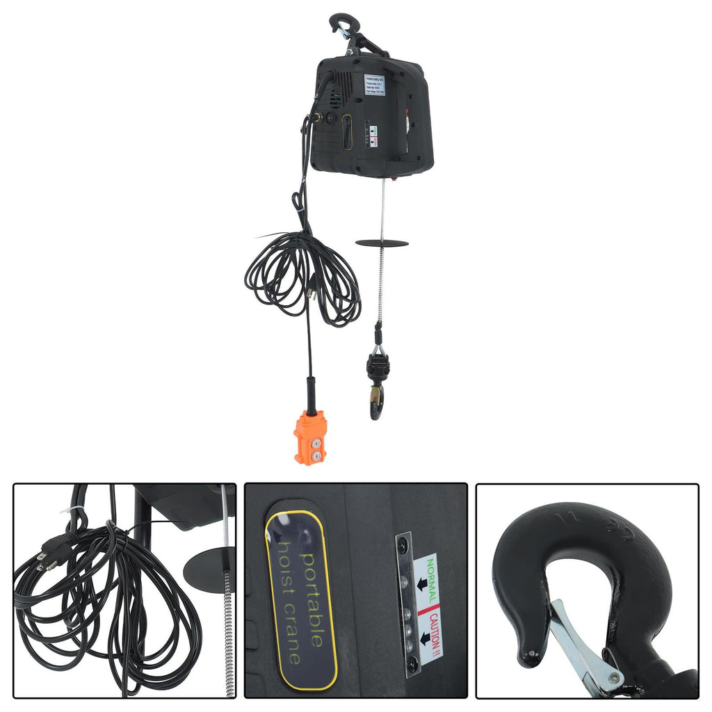 1100LB Electric Winch Wired & Wireless Remote Control 3in1 Electric Hoist Winch