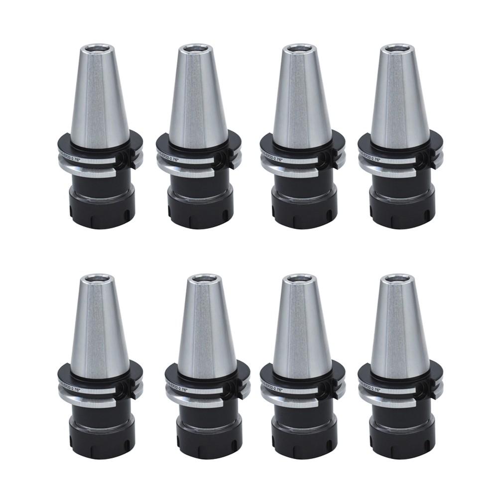 8PCS 2.76" CAT40-ER32 COLLET CHUCK-8 CHUCKS Balanced G2.5/25000RPM